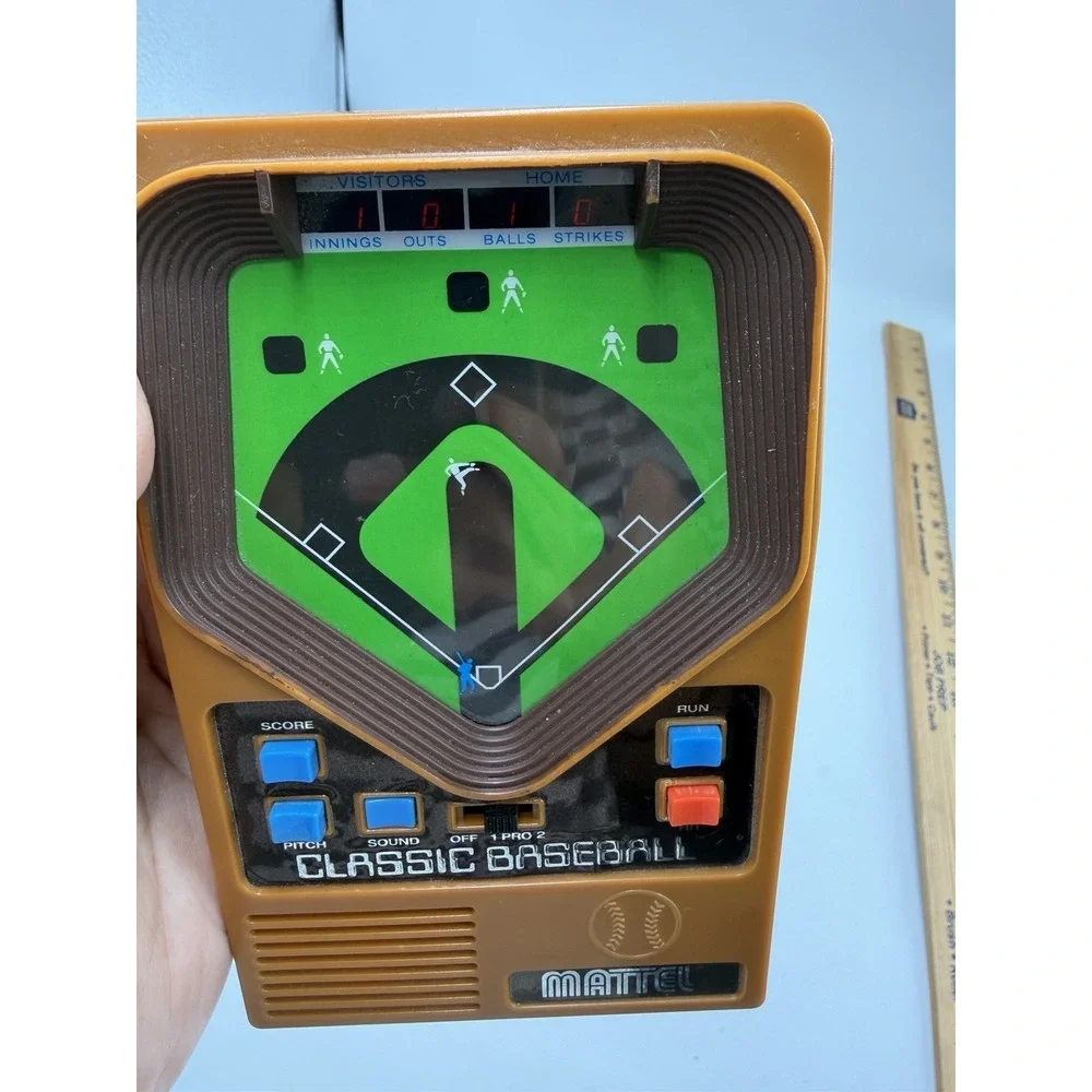 Vintage 2001 Mattel Classic Baseball Handheld Electronic Game - Tested & Working